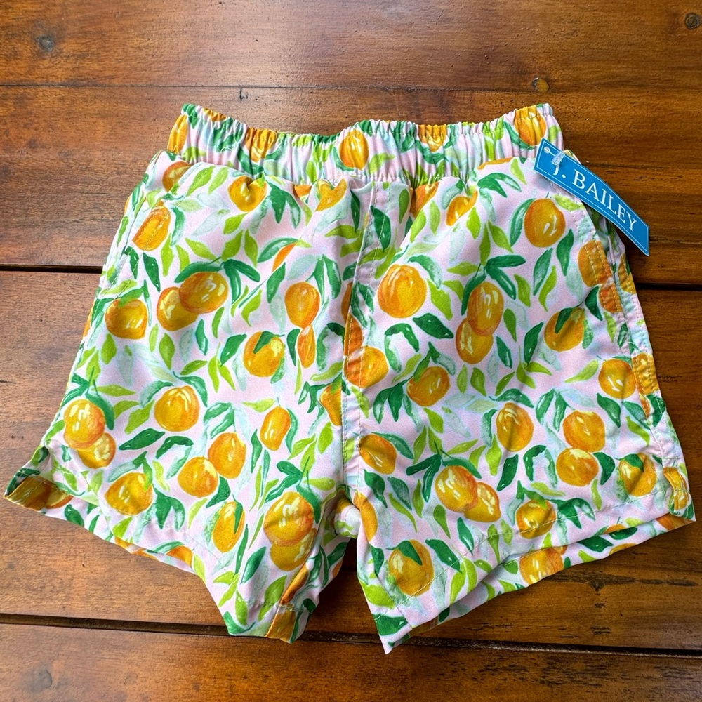 Bailey Boys swim trunk size 2T oranges NWT